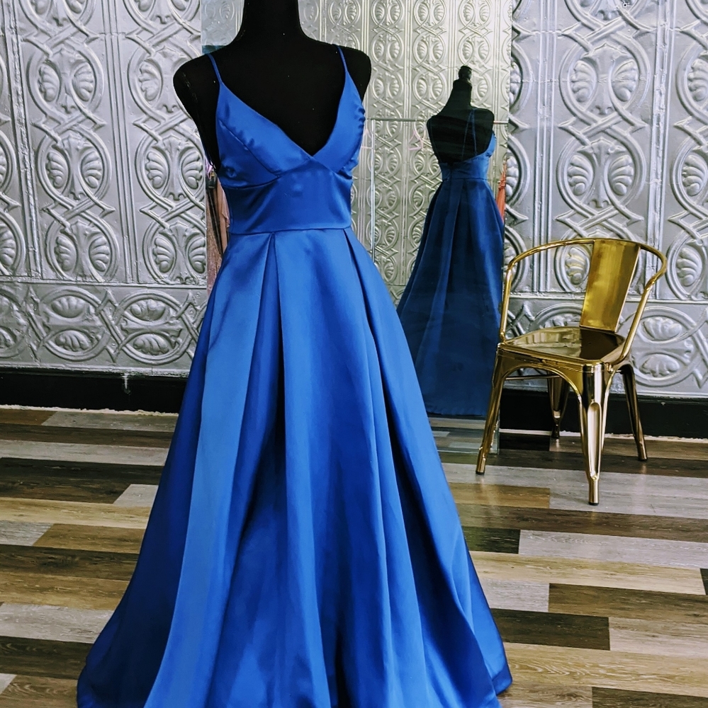 Royal Blue Classic Gown w/ Pockets